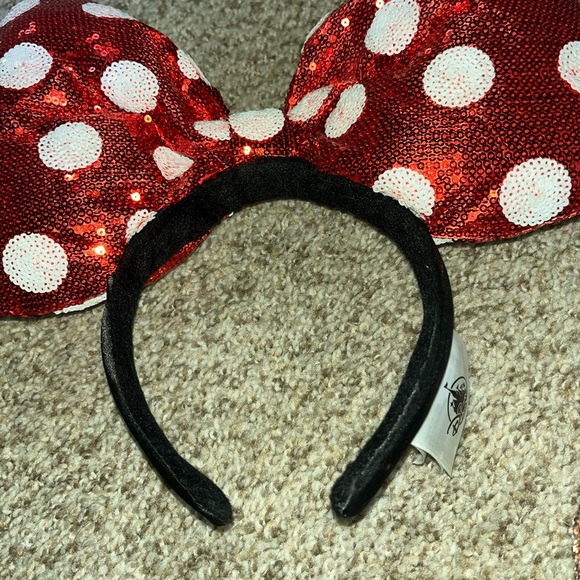 Disney Sequin Minnie Ear Headband Duo - Red & Rose Gold - Picture 4 of 4